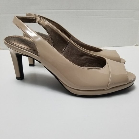 champagne slingback shoes